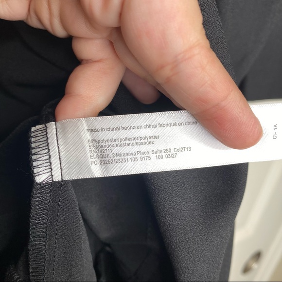 Eloquii Pleated Hem Blouse in Black Size 14 NWT - Picture 9 of 12